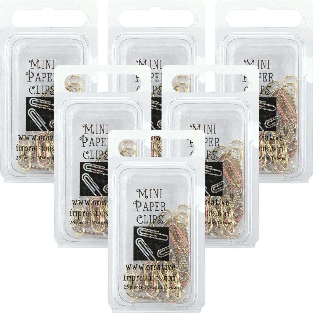 ODDITIES Mini Metal Paper Clips .5"X.25" Silver, Copper & Brass
