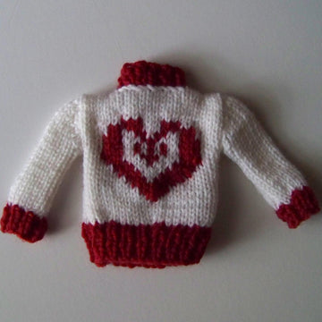 Christmas Tree Ornament Tiny Monogram/Heart Pullover