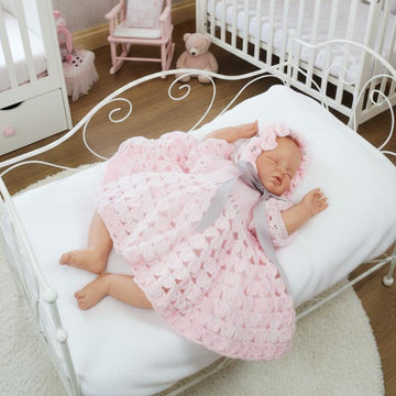 Crochet Pattern baby dress and hat UK & USA Terms #15