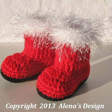 Baby Santa Booties