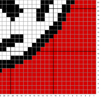 C2C Galactic Republic Throw Star Wars Red Black Intarsia Crochet Pattern