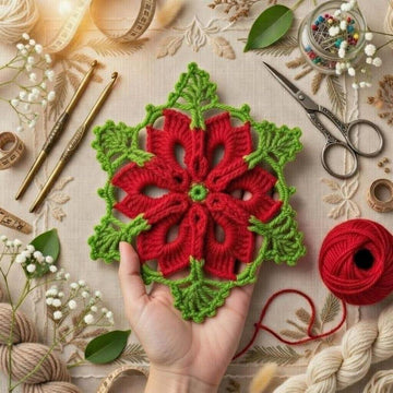 Crochet Hexagon Doily Pdf + Video Tutorial