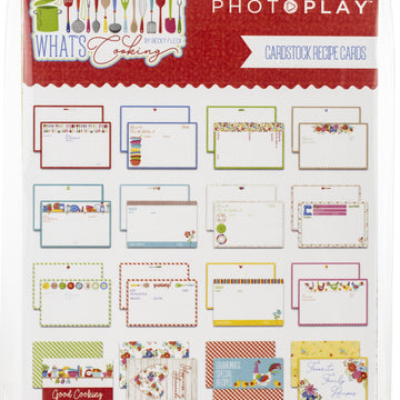 Photoplay Paper What's Cooking Double-Sided Recipe Cards 4"X6" 16/Pkg - 549127