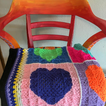 The Patchwork Heart Crochet Blanket