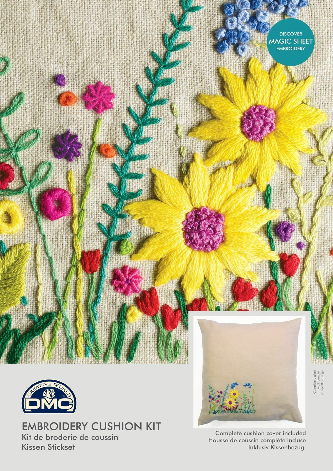 DMC Secret Garden (with Magic Paper) Embroidery Kit - 40cm x 1cm x 40cm