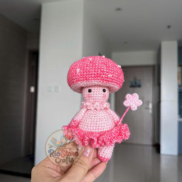 Pink Fairy Shroom Amigurumi