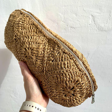 Raffia Cosmetic Bag