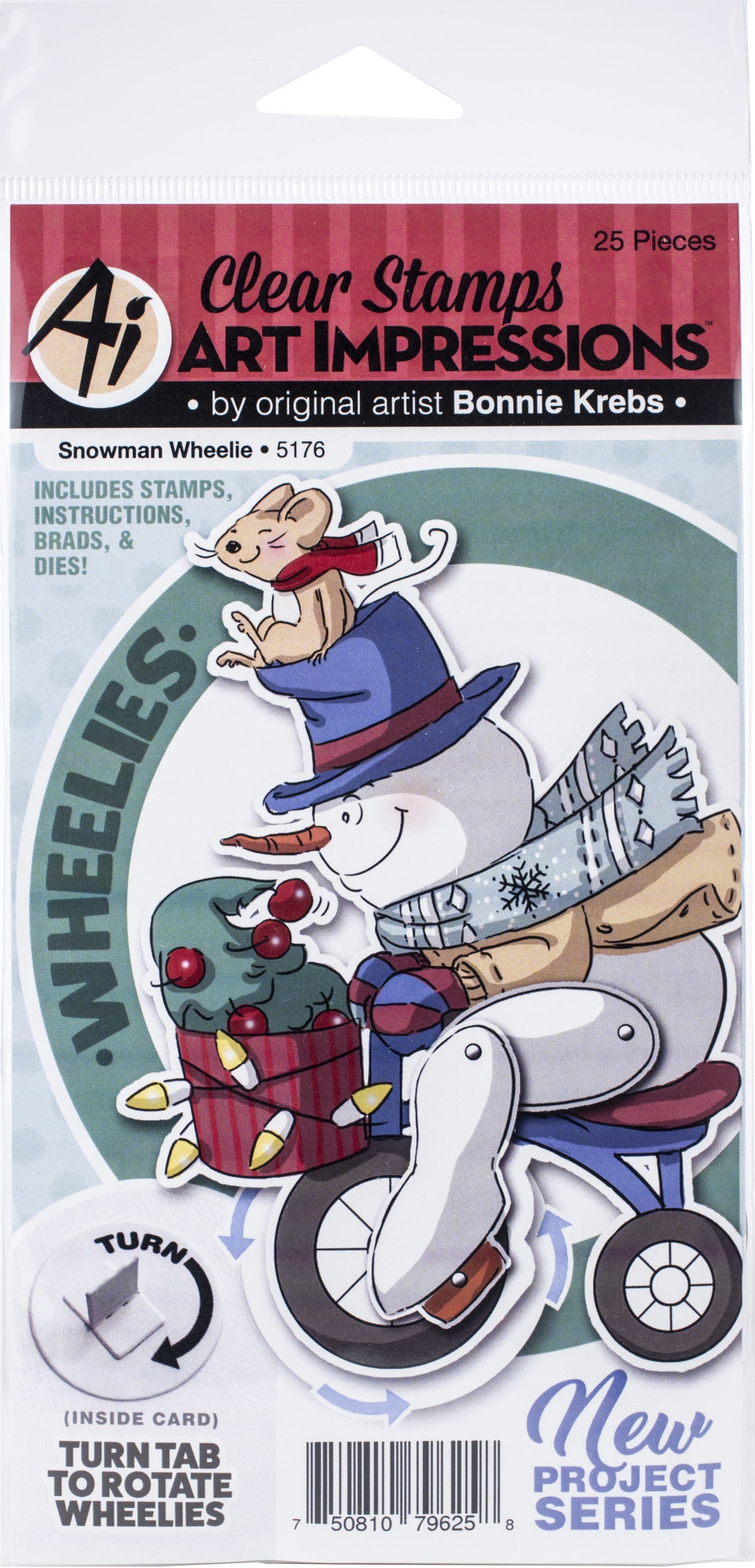 Art Impressions Wheelies Stamp & Die Set - Snowman