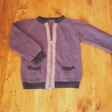CARMELA, kid's cardigan with cap