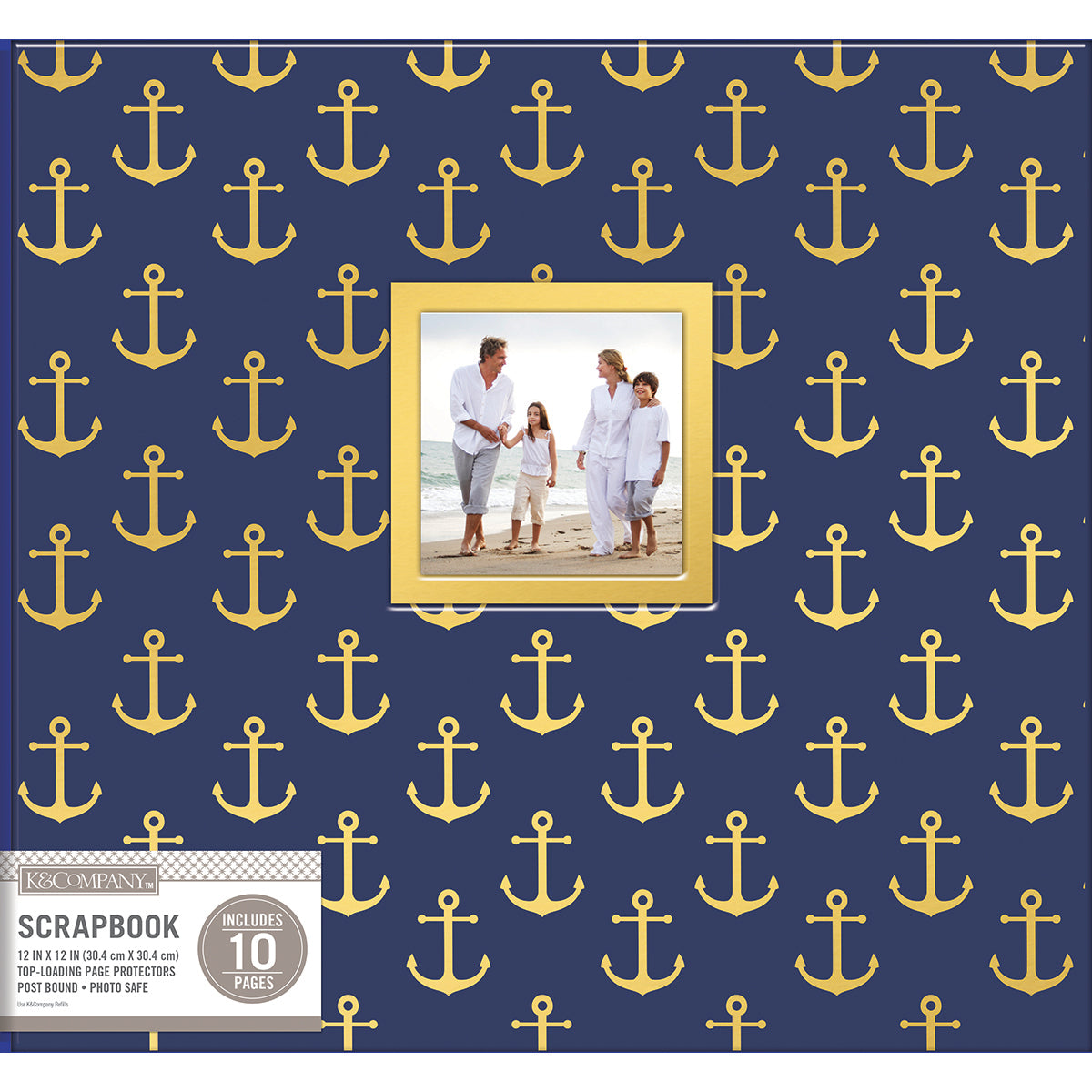 K&Company Post Bound Window Album 12"X12" - Nautical