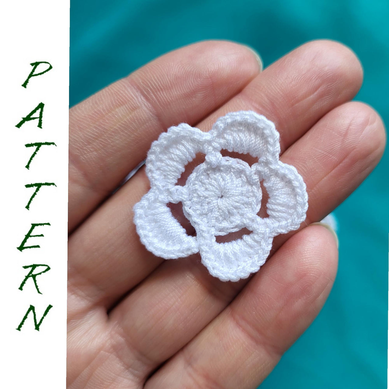 White small flower crochet pattern