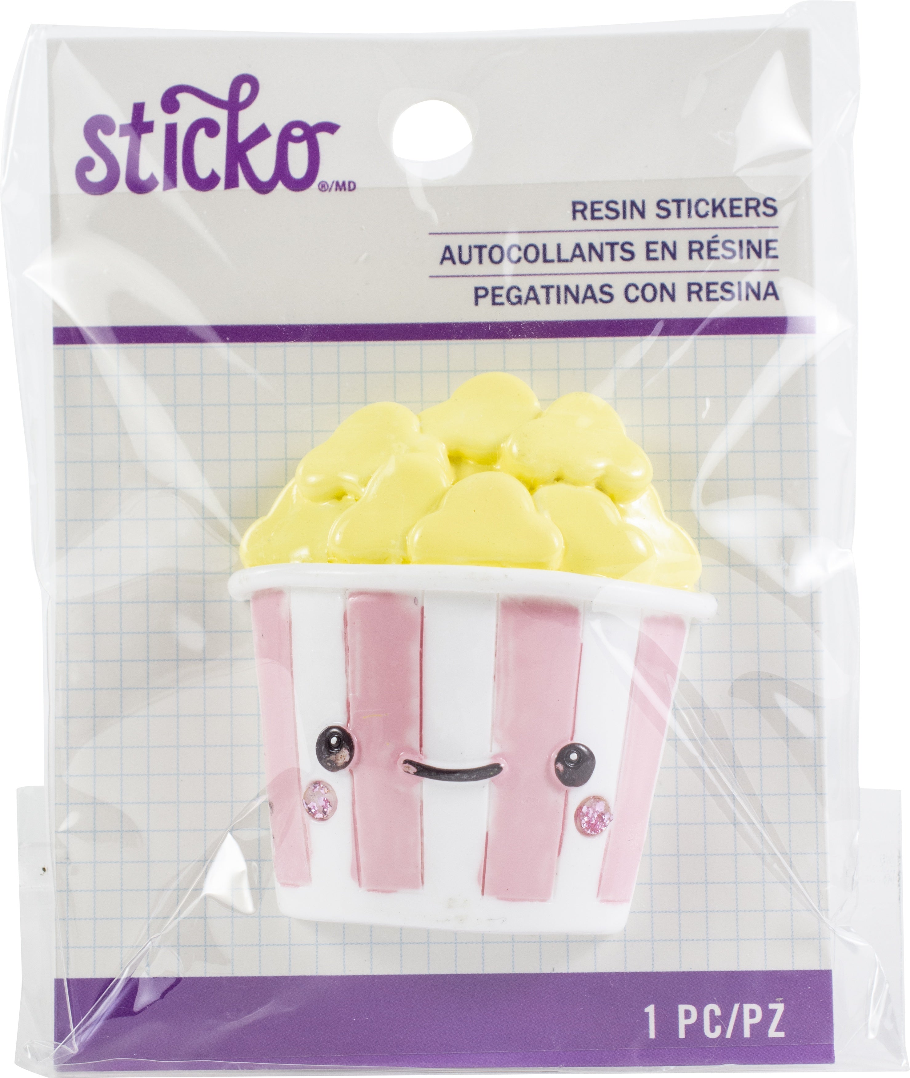 Sticko Resin Sticker - Popcorn