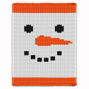 Christmas Snowman Chunky Blanket - Knitting Pattern