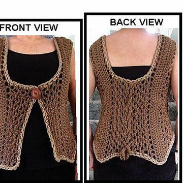 686 TAUPE SHRUG VEST, Women X Small to XXLarge