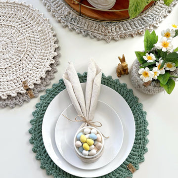 Picot Placemat & Doily Set 071