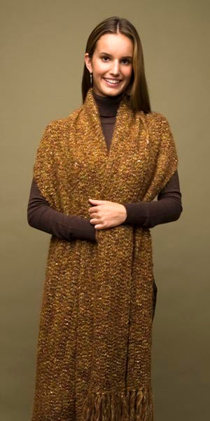 Knitting Elegant Comfort Shawl in Lion Brand Moonlight Mohair - 60392-K