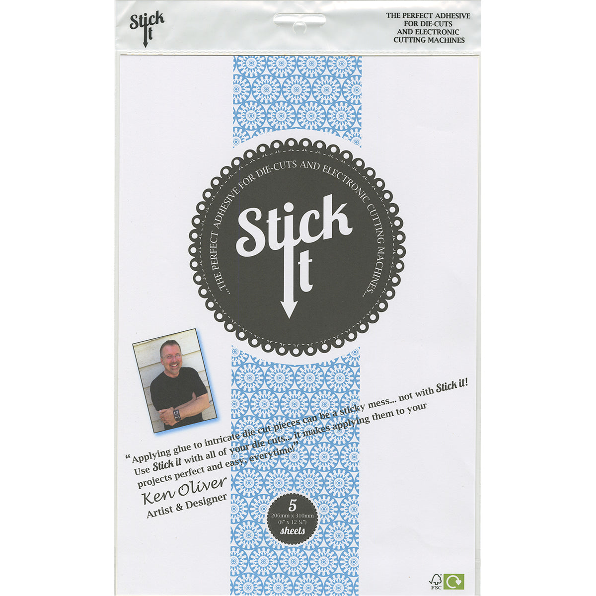 Ken Oliver Stick It Adhesive Sheets 8"X12.25" 5/Pkg - 500666