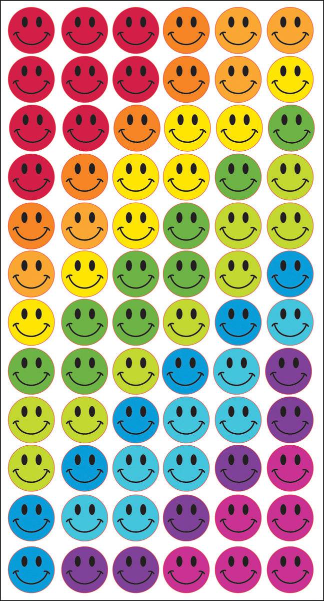 Sticko Dimensional Stickers - Rainbow Smiles