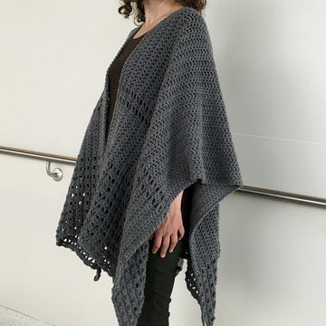 Crochet Ruana Pattern: Never-A-Gray-Day Ruana