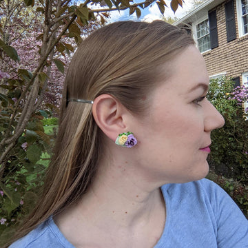 Flower Cluster Stud Earrings