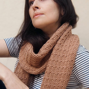Desert Sand knit scarf