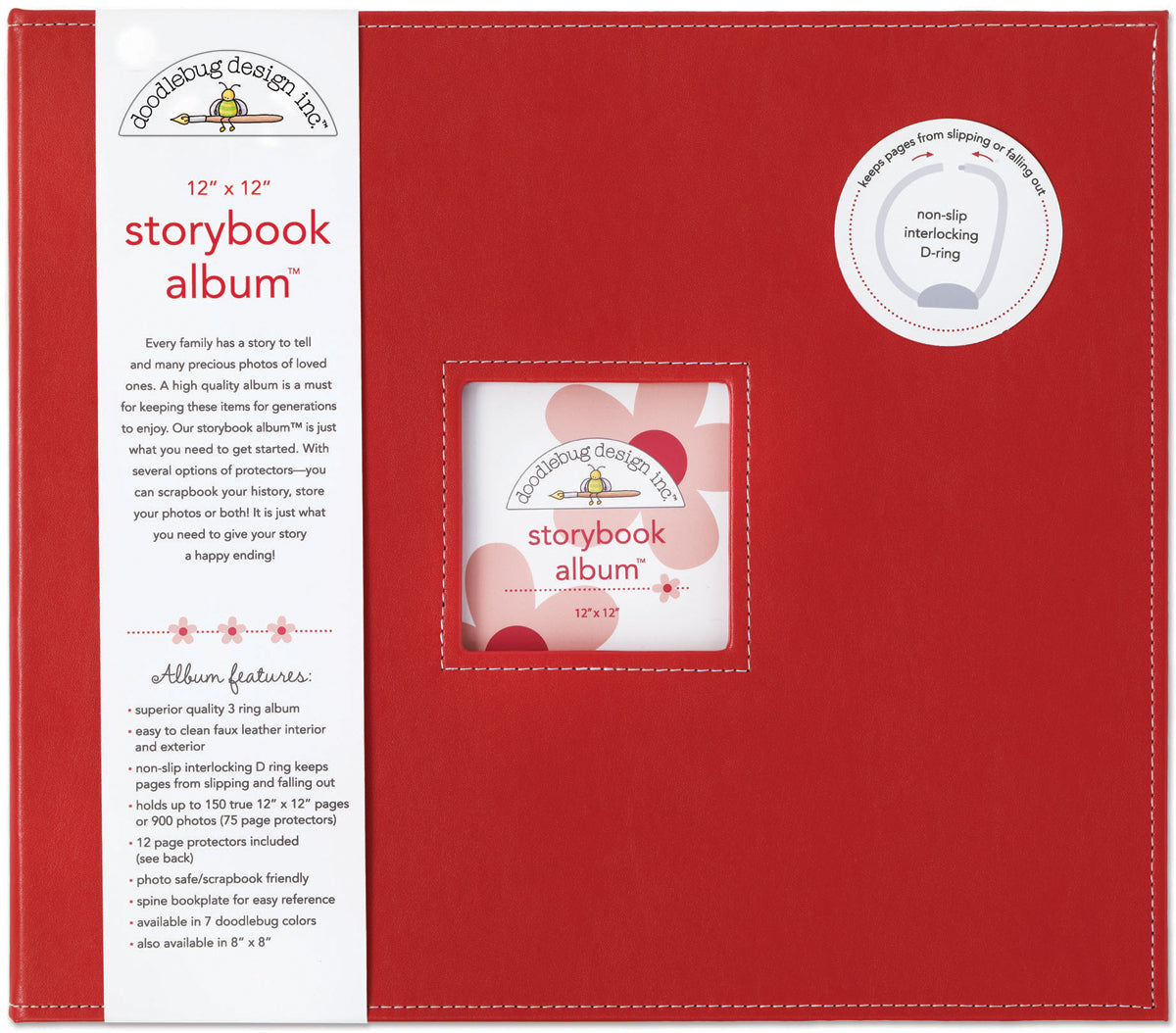 Doodlebug Storybook D-Ring Album 12"X12" - Ladybug