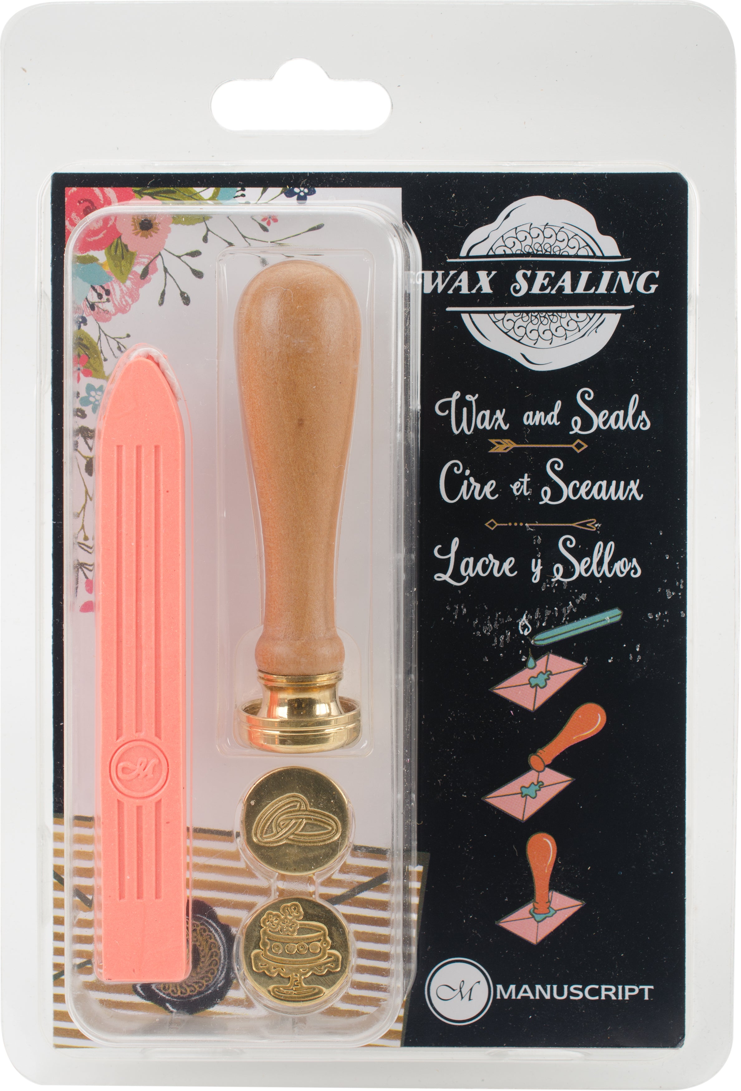 Manuscript Pen Manuscript Long Handle Design Sealing Set W/2 Coins - Occasions