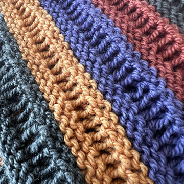 Drop Stitch Stripes Scarf