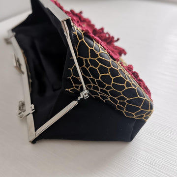 Irish crochet lace bag (clutch)décor