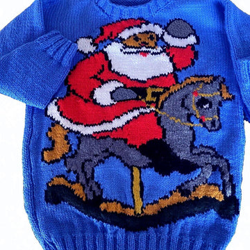 Santa On Rocking Horse Jumper