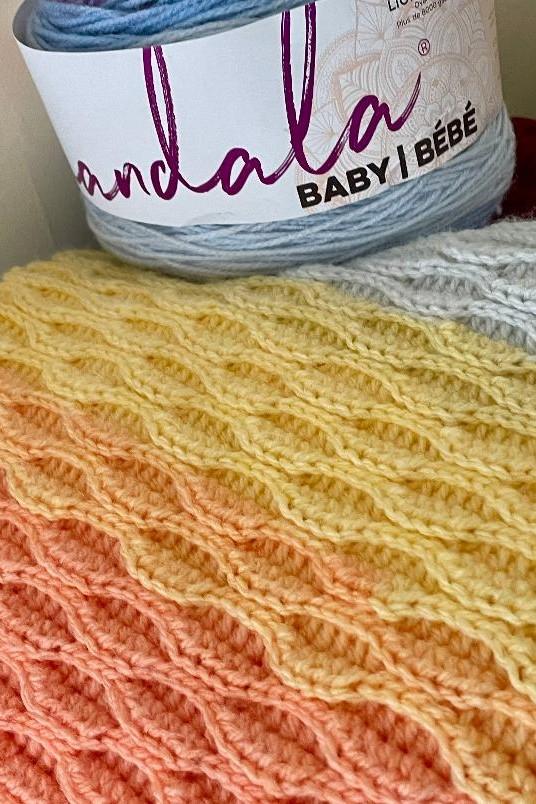 Rainbow Waves Baby Blanket Crochet Pattern – Mandala Baby Acre Woods
