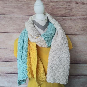Lightweight C2C Geometric Shawl