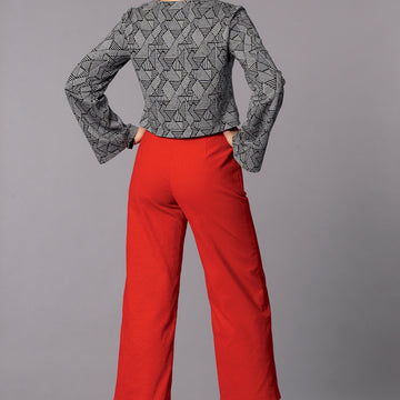 McCall's Misses' V-Neck Top and Cropped, Wide-Leg Pant M7445 - Sewing Pattern