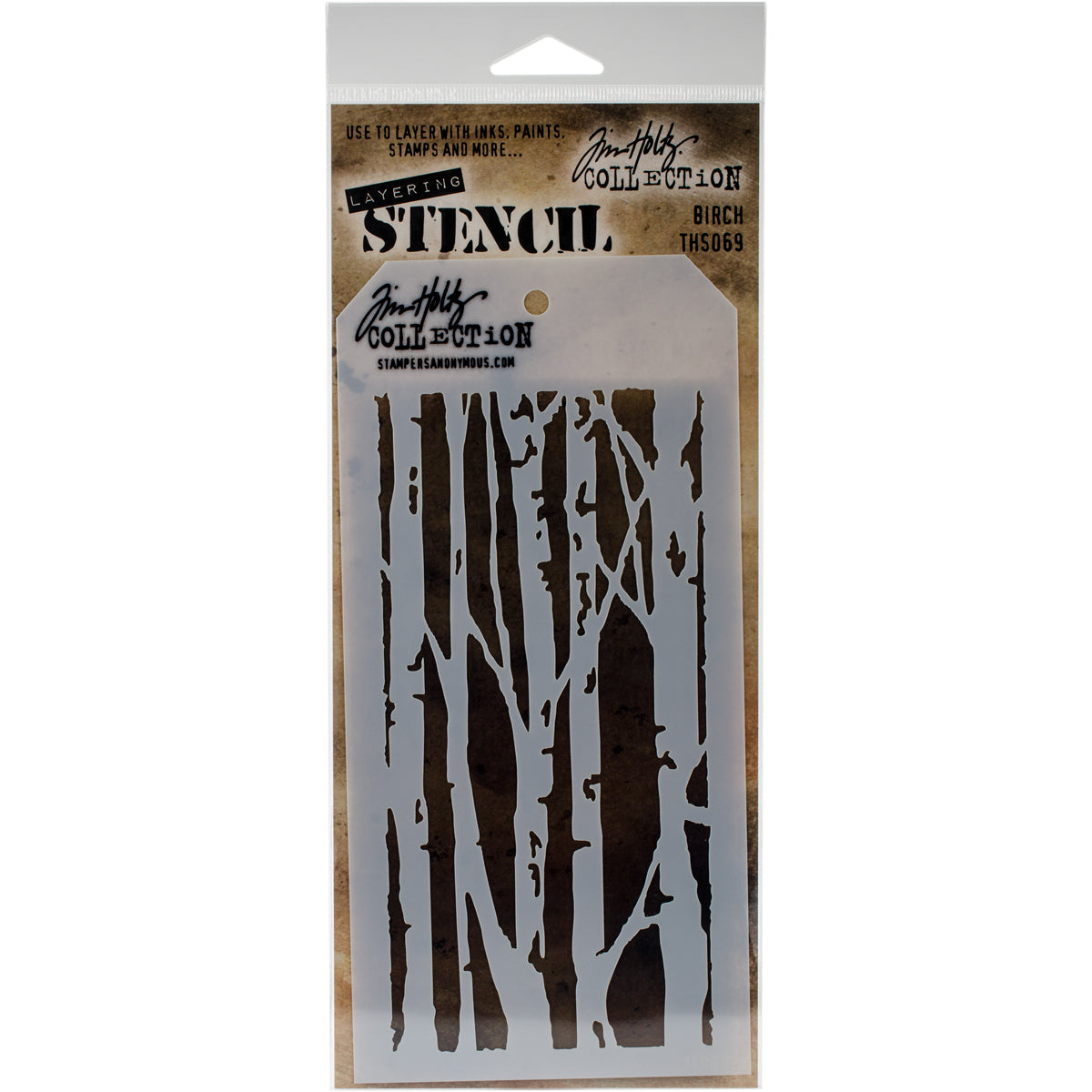 Stampers Anonymous Tim Holtz Layered Stencil 4.125"X8.5" - Birch