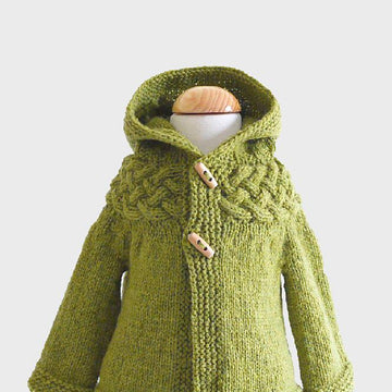 Top-down Baby and Children Cable Yoke Jacket