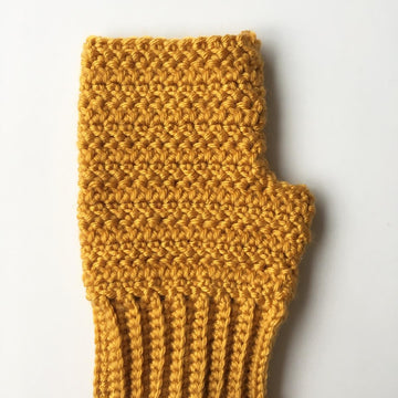 Honeysuckle Herringbone Mittens