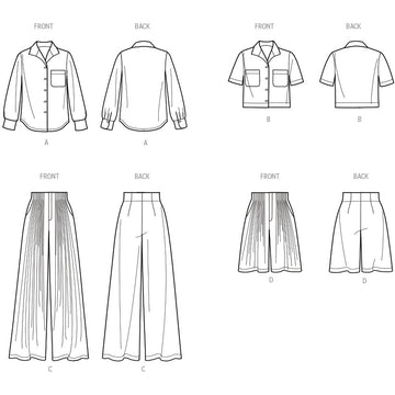Simplicity Misses' Shirt, Pants and Shorts S9715 - Sewing Pattern