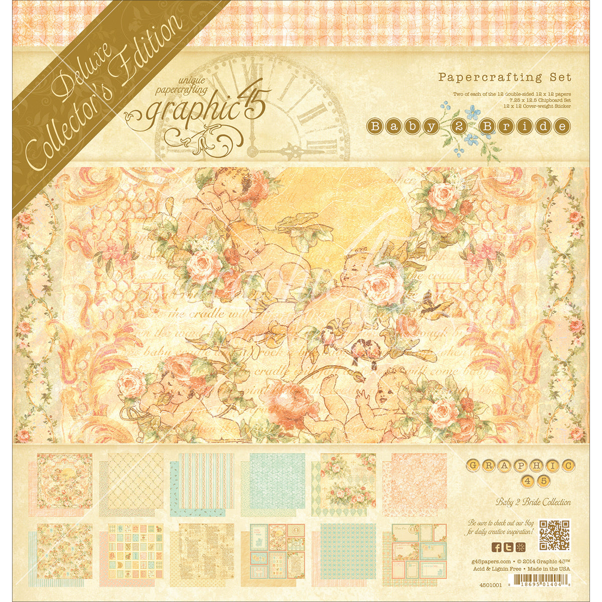 Graphic 45 Deluxe Collector's Edition Pack 12"X12" - Baby 2 Bride