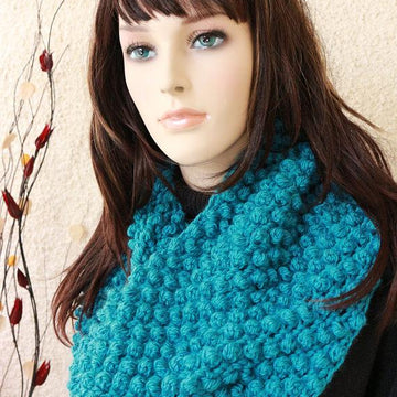 Chunky Crochet Boucle Cowl Scarf