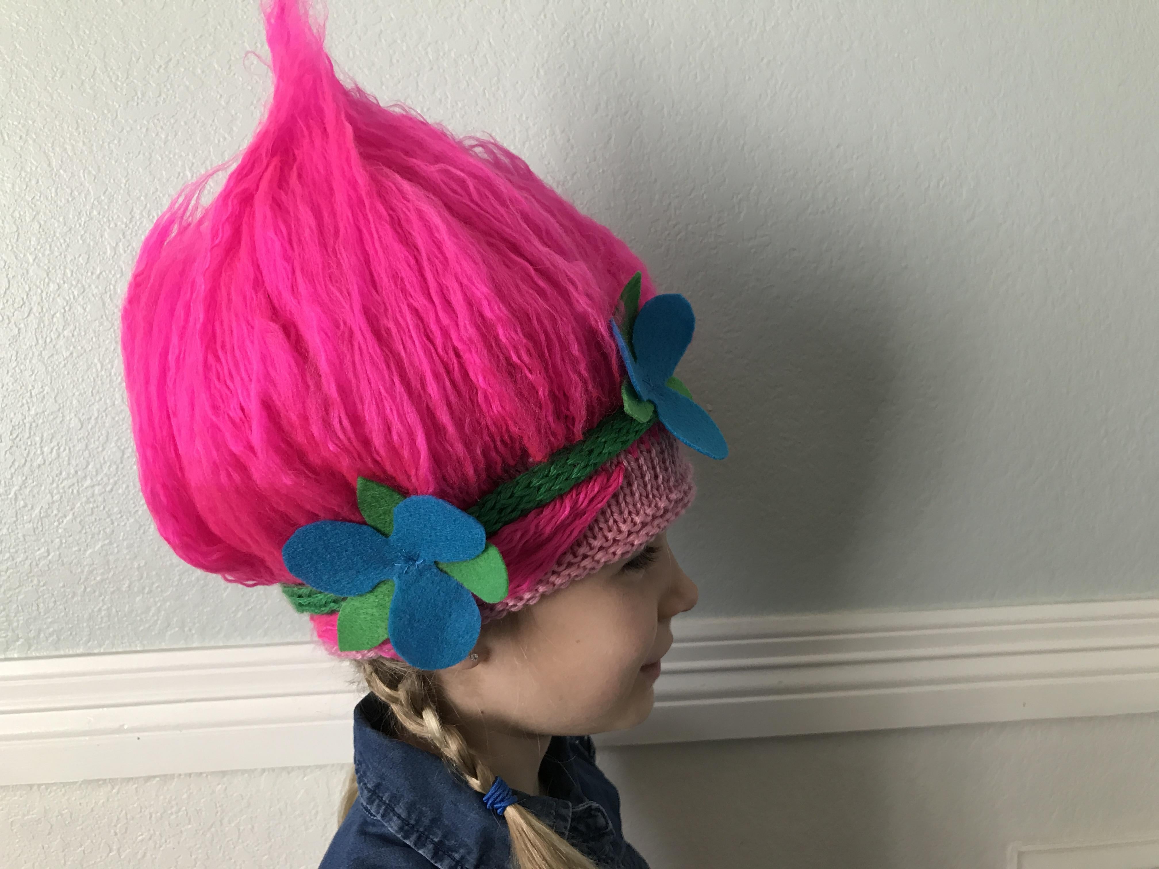 Princess Poppy and Branch inspired Troll Hats
