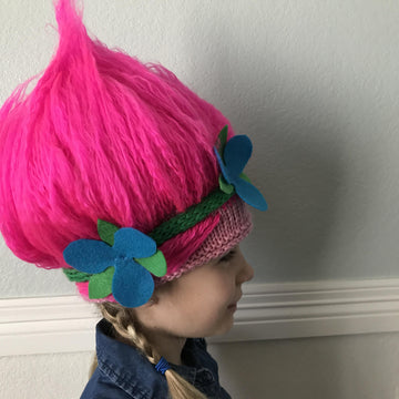 Princess Poppy and Branch inspired Troll Hats