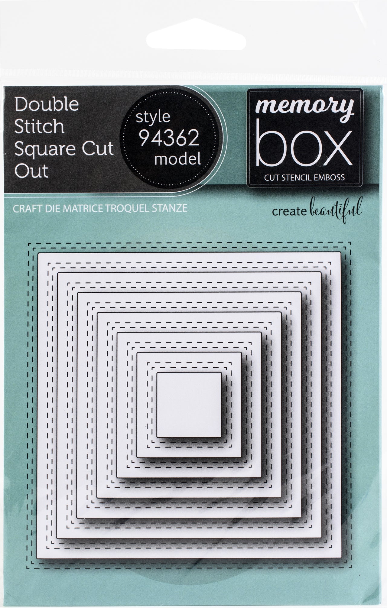 Memory Box Dies - Double Stitch Square Cut-Out