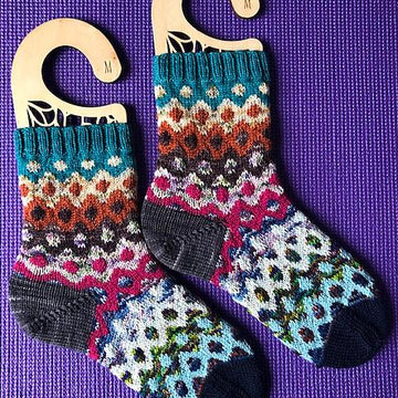 Electric scrappy socks