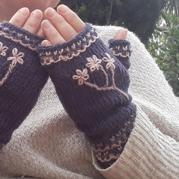 Blossom Fingerless Gloves
