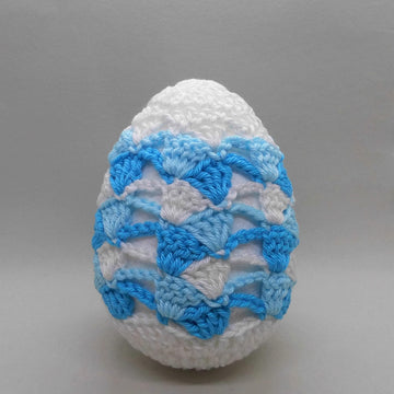 Colourful Easter egg with tulips Easter decoration