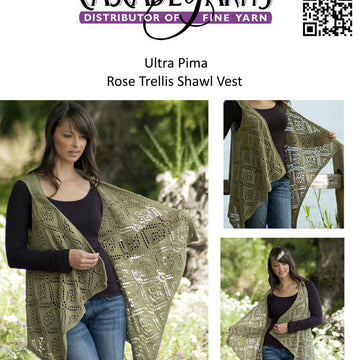Rose Trellis Shawl Vest in Cascade Ultra Pima - DK241
