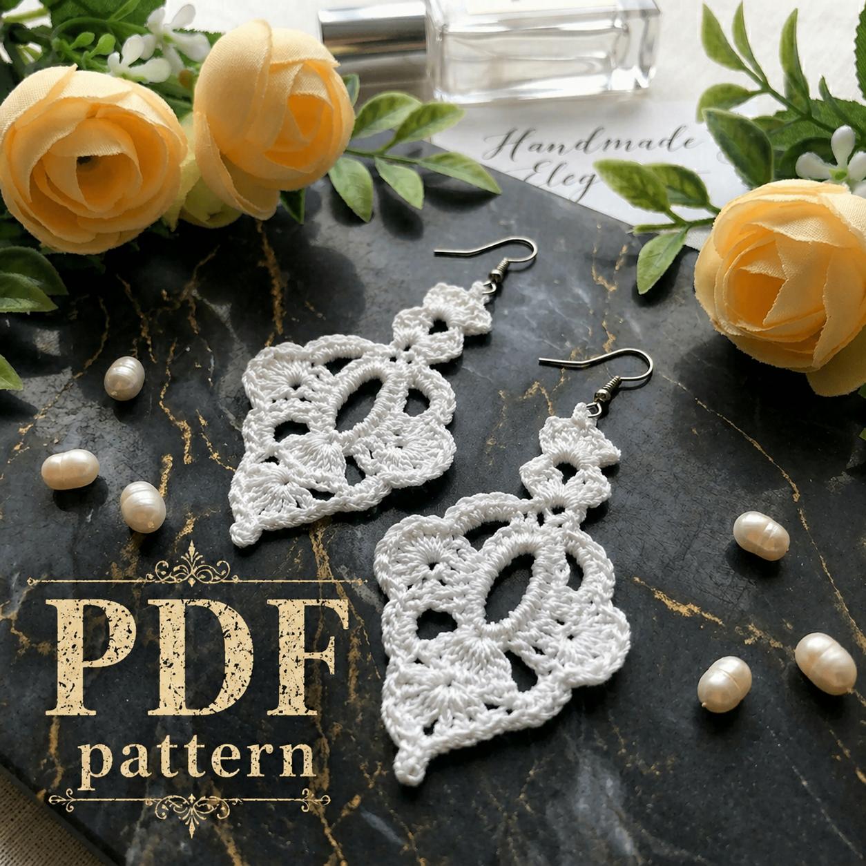 84. Orange oriental earrings
