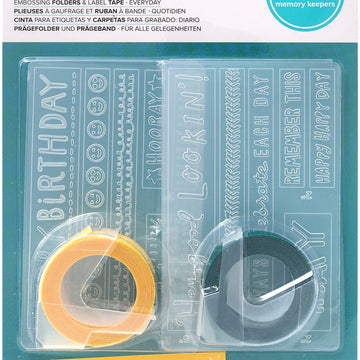 We R Memory Keepers Mini Evolution Label Embossing Folder - Everyday