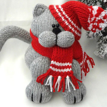 Knit Pattern Cat Animal Patterns Children Toy