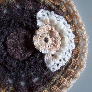 Ruffled Circles Applique Purse